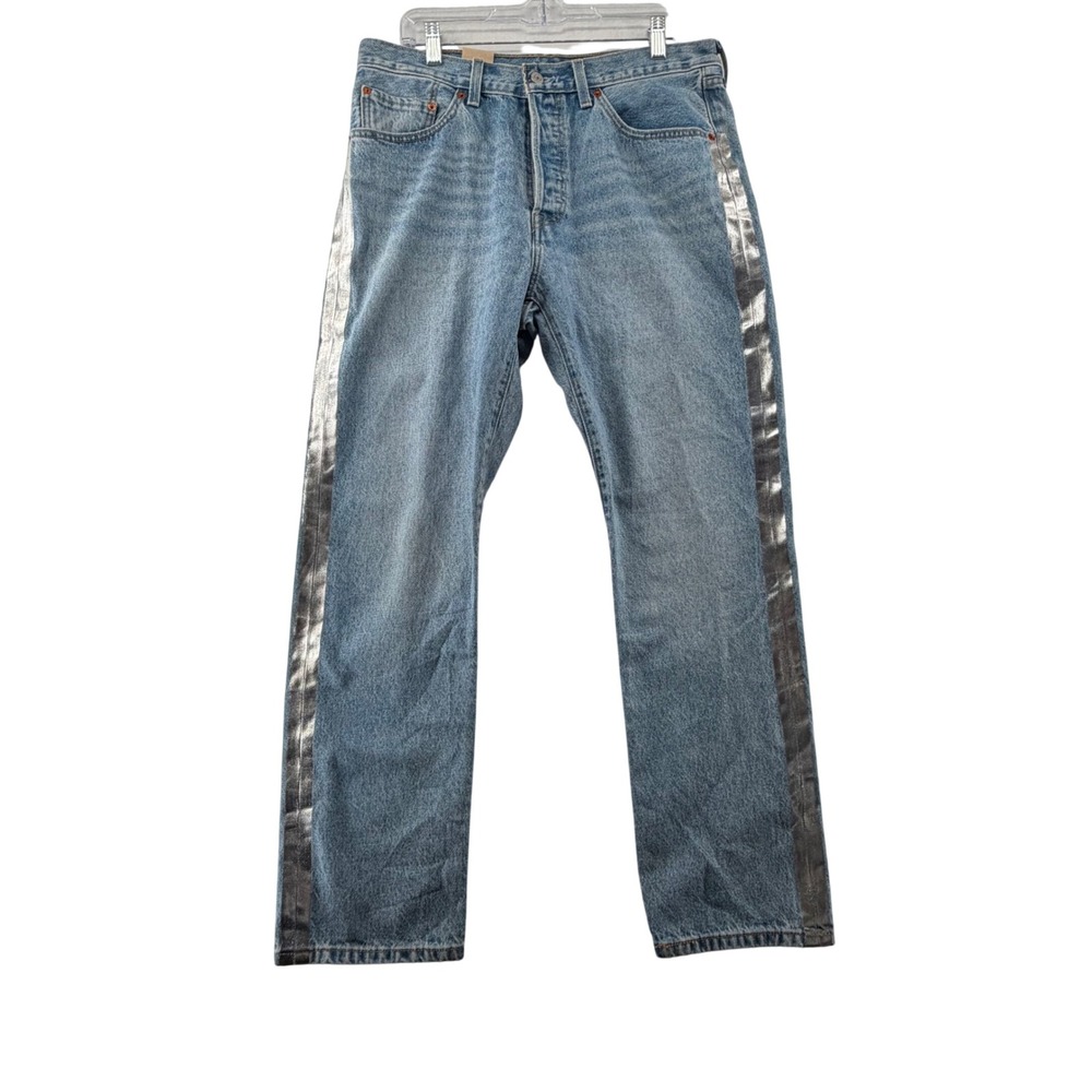 Levi's‎ 501 High Rise Straight Jeans Shine Theory Button Fly Womens Size W32x30L
